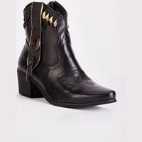 Everything5Pounds Women's Black Western Boots