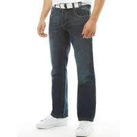 crosshatch straight leg jeans