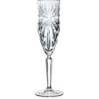 RCR Crystal Champagne Flutes and Saucers