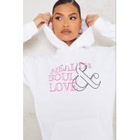 I Saw It First Women's White Oversized Hoodies