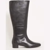 Simply Be Jd Williams Women's Black Leather Knee High Boots