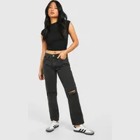 NASTY GAL Women's Black Ripped Jeans