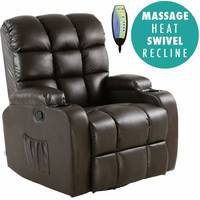 More4Homes Brown Leather Recliner Chairs
