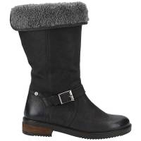 Hush Puppies Women's Black Leather Knee High Boots