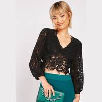 Everything5Pounds Women's Lace Crop Tops