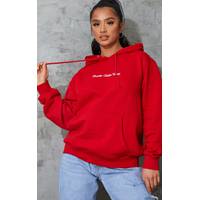 PrettyLittleThing Women's Red Hoodies