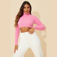PrettyLittleThing Women's Cropped Off The Shoulder Jumpers
