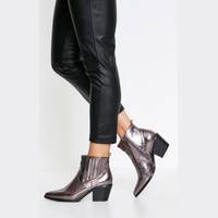 boohoo Women's Ankle Cowboy Boots
