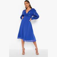 boohoo Women's Blue Sequin Dresses