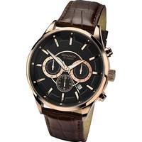 H Samuel Black And Rose Gold Watches for Men