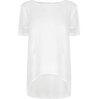 Flannels Women's White Short Sleeve Shirts