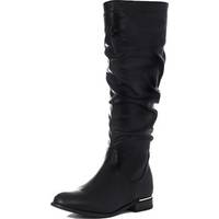 Spartoo Black Knee High Boots for Women
