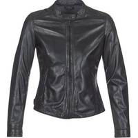 Spartoo Womens Black Leather Jackets