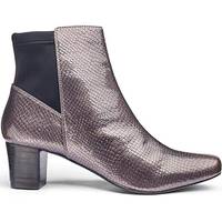 Fashion World Women's Snake Print Ankle Boots