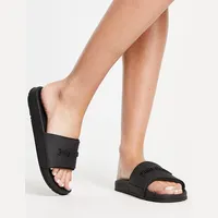 Juicy Couture Womens Black Sliders