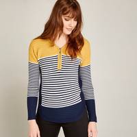 Women's Apricot Striped Jumpers