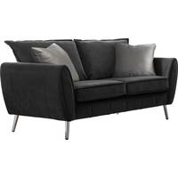 Roseland Furniture Grey Velvet Sofas
