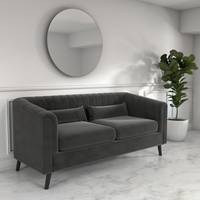 Furniture123 Grey Velvet Sofas