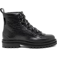 Walk London Women's Black Lace Up Boots