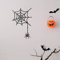 SHEIN Halloween Spider & Web Decoration
