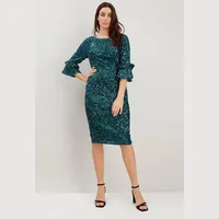 Wallis Women's Green Sequin Dresses