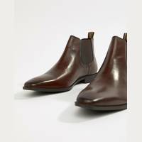 Dune Brown Leather Boots for Men