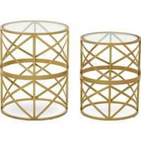 Furniture In Fashion Metal And Glass Nesting Tables