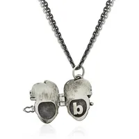 Wolf & Badger Heart Necklaces