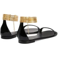 FARFETCH Women's Black Ankle Strap Sandals