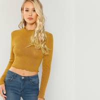 SHEIN Ribbed Crop Tops for Women