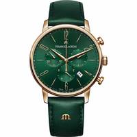 Maurice Lacroix Mens Chronograph Watches With Leather Strap