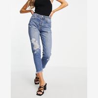 NA-KD UK Women's Blue Ripped Jeans