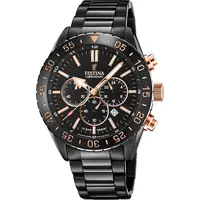Festina Black And Rose Gold Mens Watches