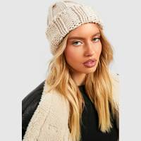 boohoo Women's Cable Knit Beanies