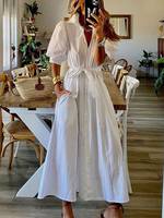 Milanoo Women's White Lace Maxi Dresses