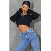 PrettyLittleThing Women's Black Cropped Jumpers