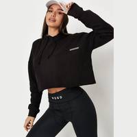 Missguided Women's Black Cropped Hoodies