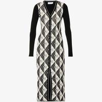 Marine Serre Women's Black Midi Dresses