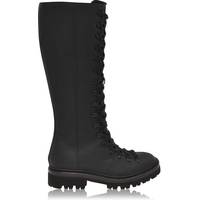Grenson Women's Black Leather Knee High Boots