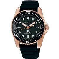 Seiko Black And Rose Gold Mens Watches