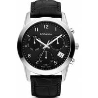 Rodania Mens Chronograph Watches With Leather Strap
