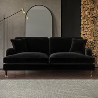 Furniture123 Black Velvet Sofas