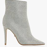 Dune Womens Silver Ankle Boots