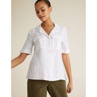 Marks & Spencer Women's White Linen Shirts