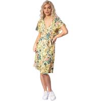 Dusk Womens Floral Dress With Sleeves