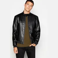 Debenhams Men's Black Leather Jackets