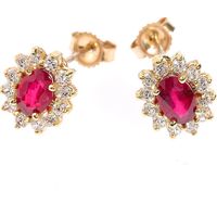 Gold Boutique Women's Ruby Earrings