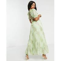 ASOS DESIGN Women's Green Floral Dresses
