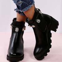 SHEIN Women's Black Chelsea Boots