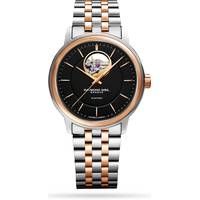 Raymond Weil Black And Rose Gold Mens Watches
